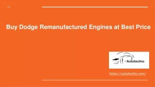 Buy Dodge Remanufactured Engines at best price
