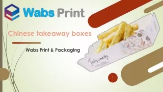 Get Premium Quality Chinese Takeaway Boxes from Wabs Print & Packaging