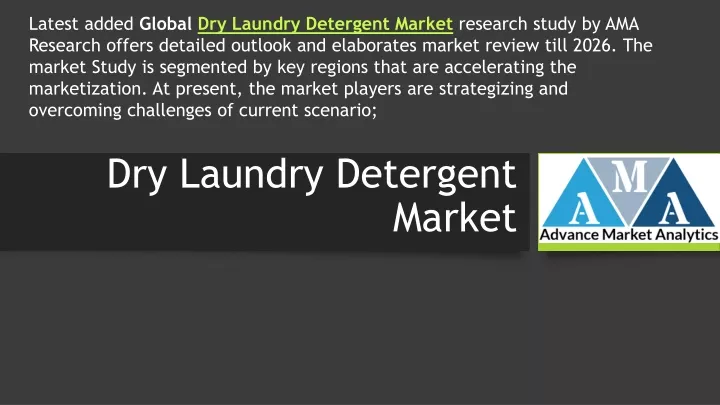 dry laundry detergent market