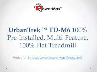 urbantrek td m6 100 pre installed multi feature 100 flat treadmill
