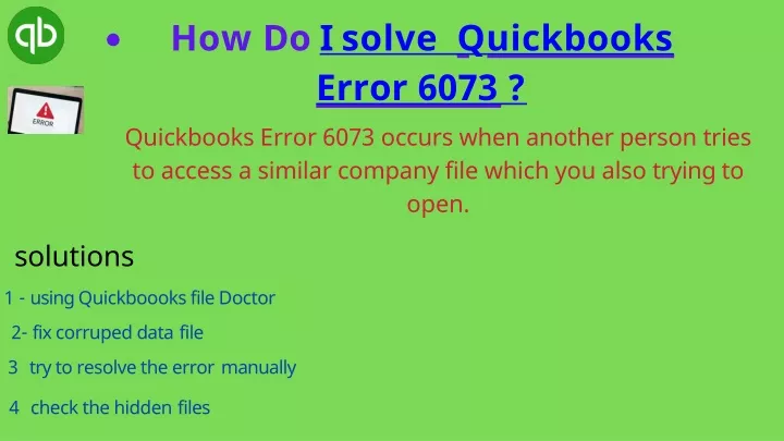 how do i solve quickbooks
