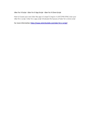 uber for x script uber for x app script uber