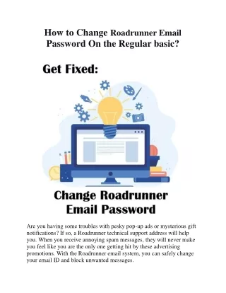 how to change roadrunner email password