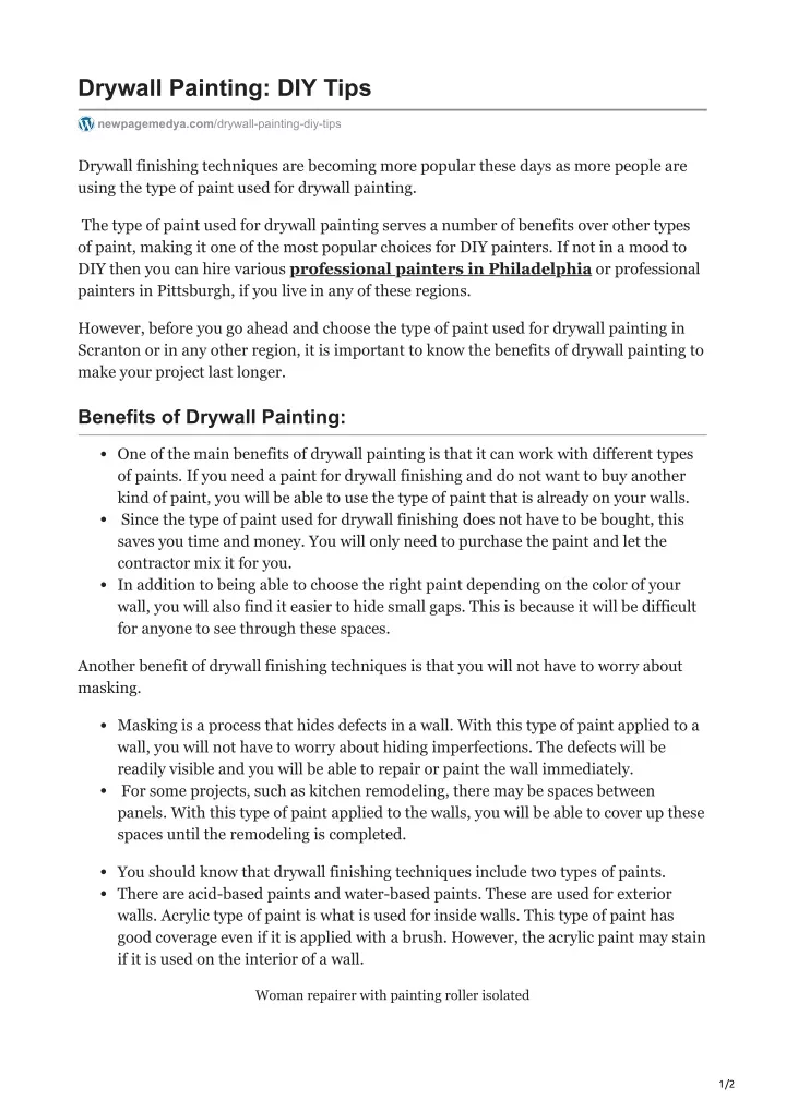 drywall painting diy tips