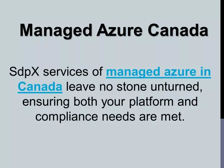 managed azure canada