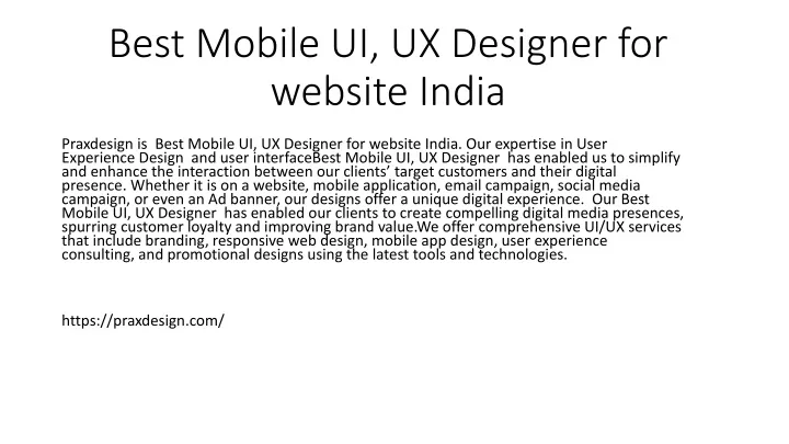 best mobile ui ux designer for website india