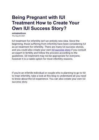 being pregnant with iui treatment how to create