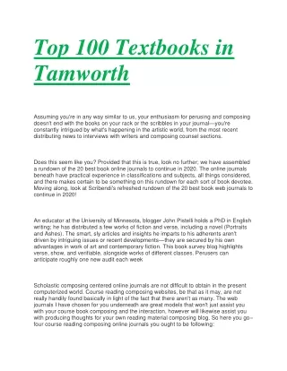 Top 100 Textbooks in Tamworth