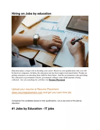hiring on jobs by education
