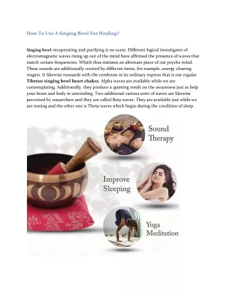 how to use a singing bowl for healing