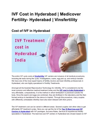IVF Cost in Hyderabad _ Medicover Fertility- Hyderabad _ Vinsfertility