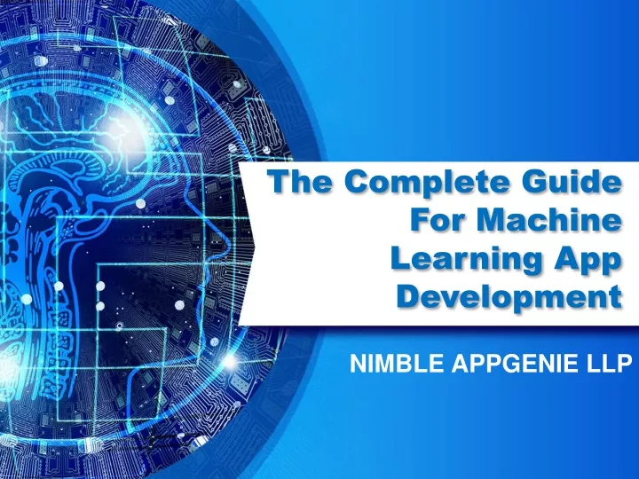 the complete guide for machine learning app development