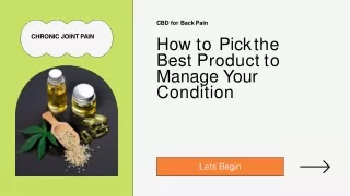 CBD for Back Pain How to Pick the Best Product to Manage Your Condition
