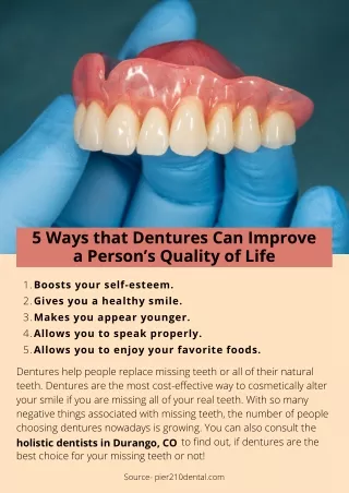 5 Ways that Dentures Can Improve a Person’s Quality of Life