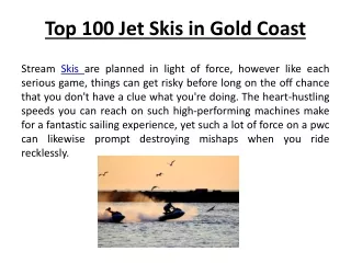 Top 100 Jet Skis in Gold Coast.