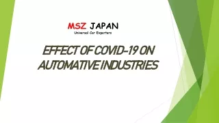 EFFECT OF COVID-19 ON AUTOMATIVE INDUSTRIES