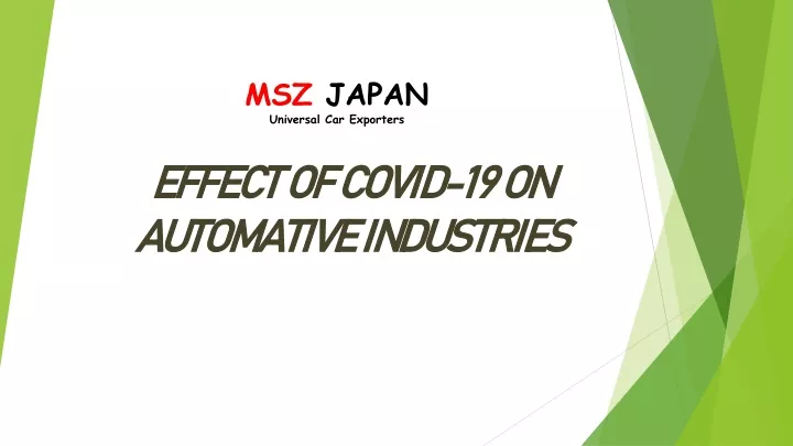effect of covid 19 on automative i ndustries