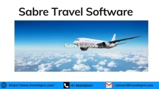 Sabre Travel Software | Sabre Travel Reservation