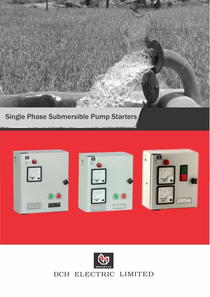 single phase submersible pump starters