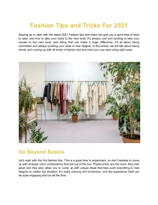 fashion tips and tricks for 2021