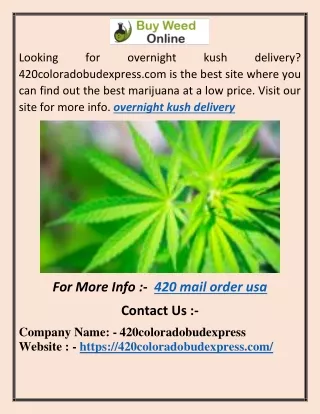 420 mail order usa as