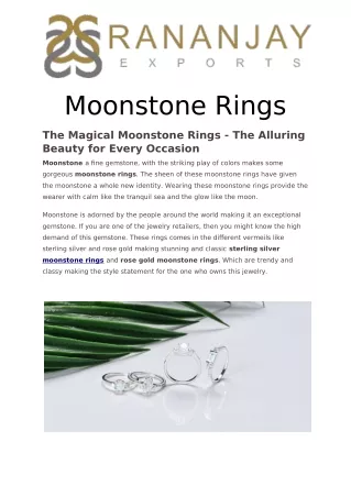 Moonstone Rings