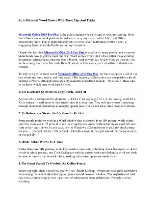 be a microsoft word master with these tips