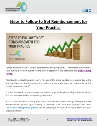 steps to follow to get reimbursement for your