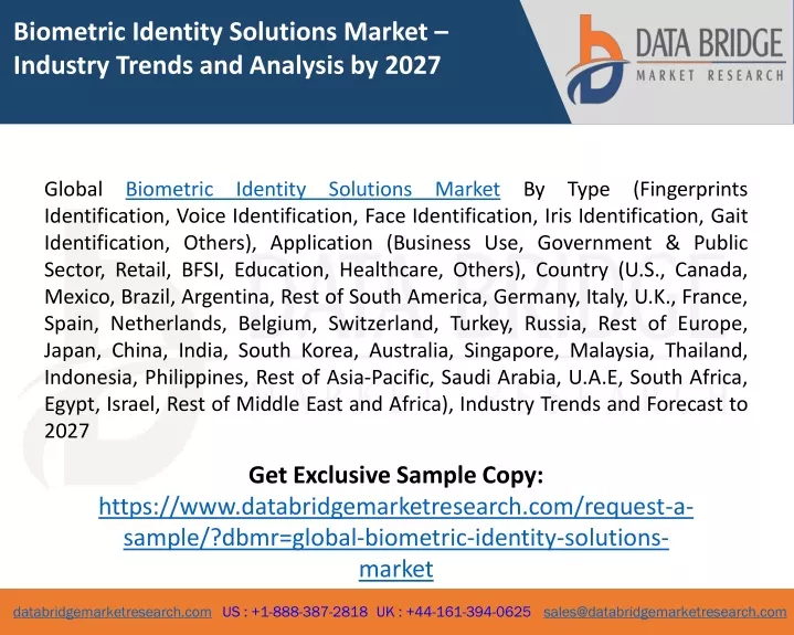 biometric identity solutions market industry