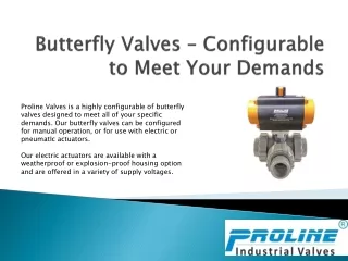 butterfly valves configurable to meet your demands