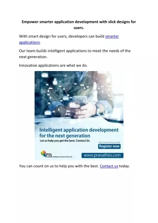 empower smarter application development with