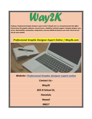 Professional Graphic Designer Expert Online  Way2k.com