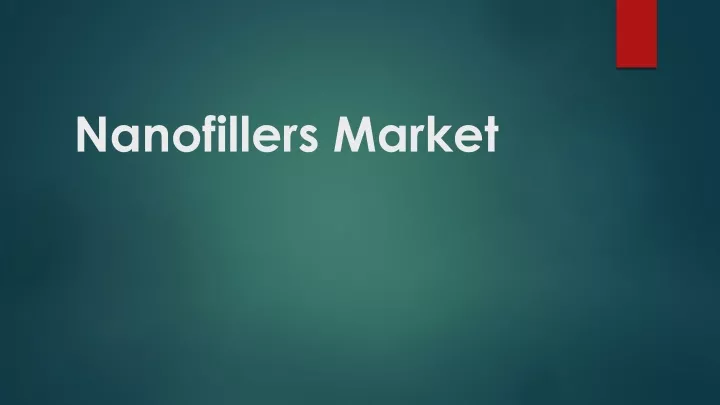 nanofillers market