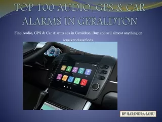 TOP 100 AUDIO, GPS & CAR ALARMS PPT