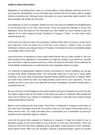 simple to follow advice about regardless