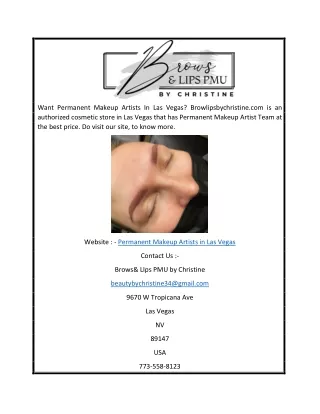 Permanent Makeup Artists In Las Vegasm | Browlipsbychristine.com