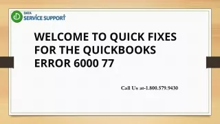 How to work QuickBooks error 6000 77