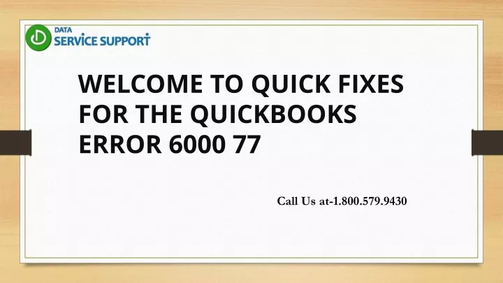 welcome to quick fixes for the quickbooks error
