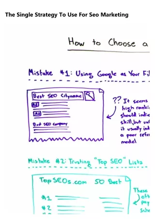 the single strategy to use for seo marketing