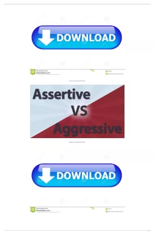 Assertiveness Vs Aggressiveness Worksheet