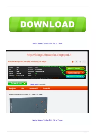 Scarica Microsoft Office 2010 Full Ita Torrent