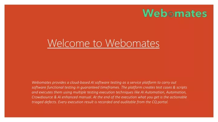 welcome to webomates