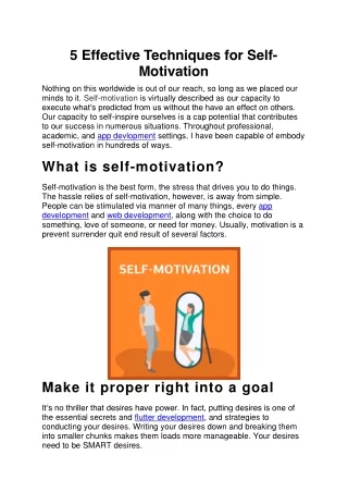 5 effective techniques for self motivation