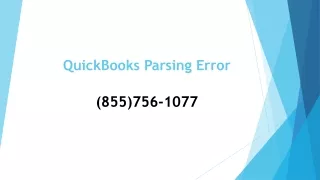 QuickBooks Parsing Error