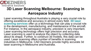 3D Laser Scanning Melbourne