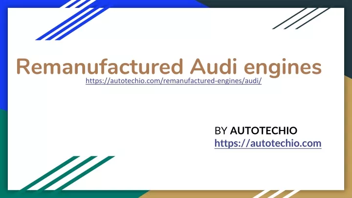 remanufactured audi engines