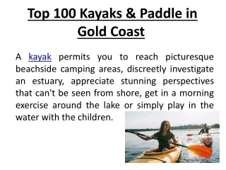 Top 100 Kayaks & Paddle in Gold.