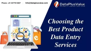 Get Product Data Entry Services from Data Plus Value