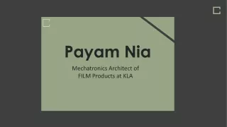 Payam Nia - Provides Consultation in Management Skills