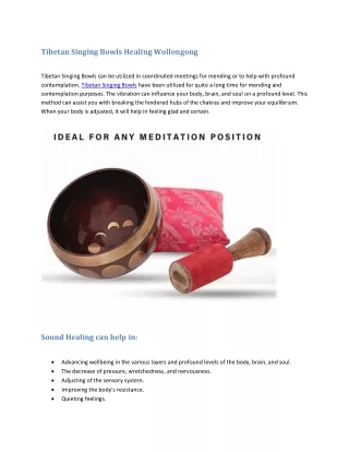 tibetan singing bowls healing wollongong